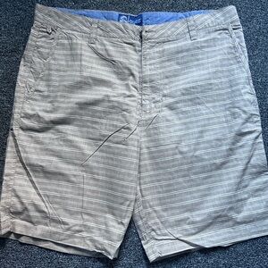Men's Striped Tan Shorts